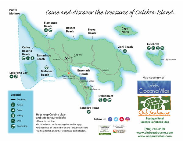 Culebra Island Tourist Map